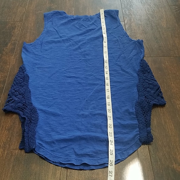 MICHAEL STARS crochet lace tank scoop neck top OS - Picture 4 of 5